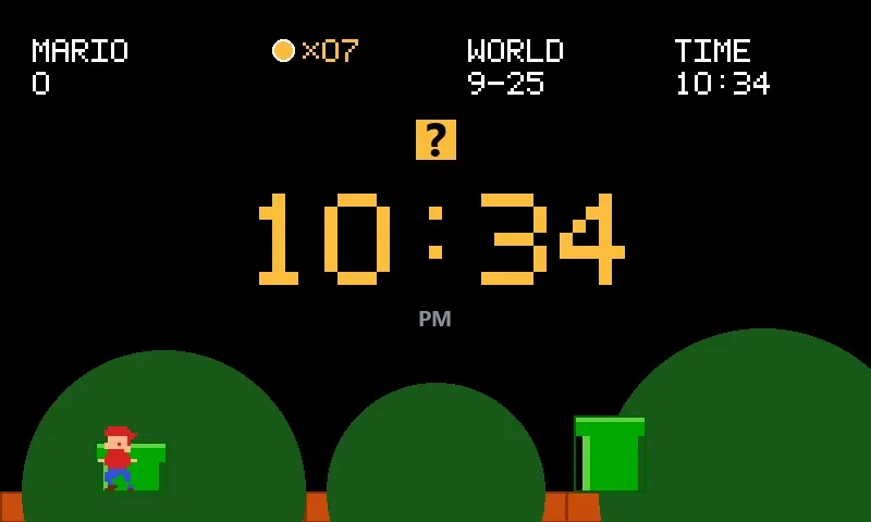 Mario-style night clock