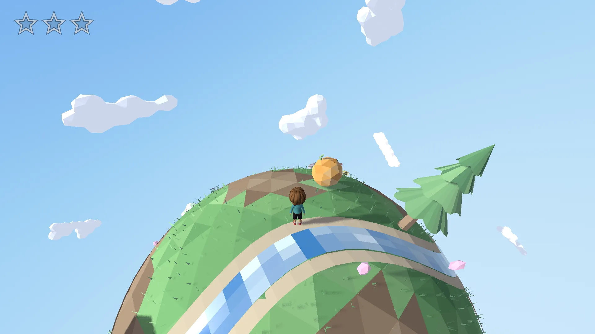 Sunny Meadow planet with river